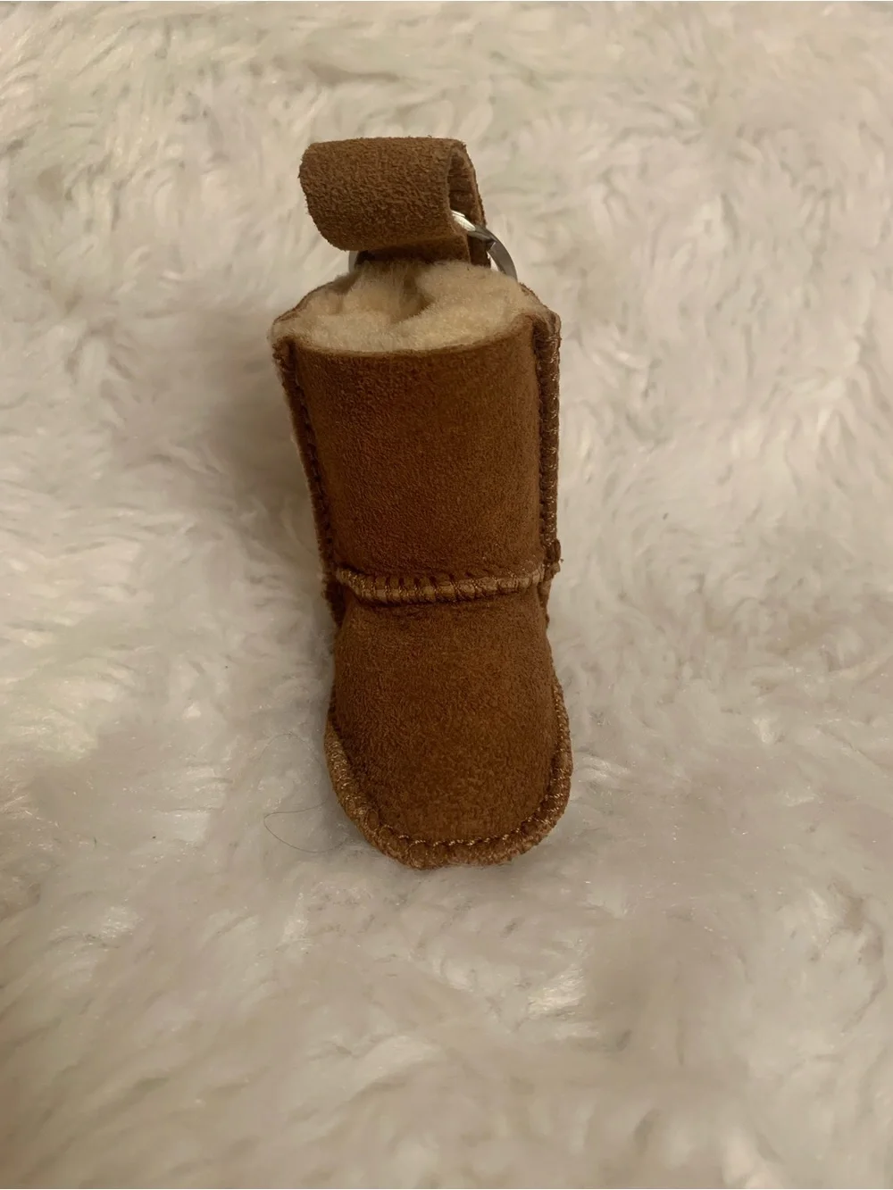 UGG Australia genuine tan suede Mini key chain boot VVGUC